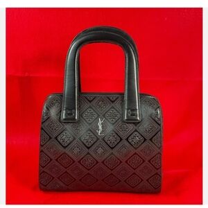 Vintage Yves Saint Laurent Black Patterned Women's Bag